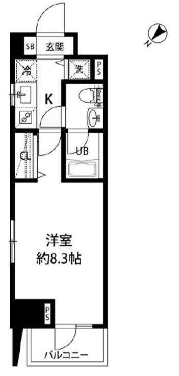 ルクレ日本橋馬喰町　1206号室　間取り