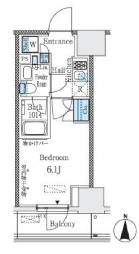 パークキューブ大井町レジデンス　603号室　間取り