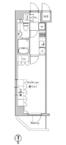 スペーシア住吉　501号室　間取り