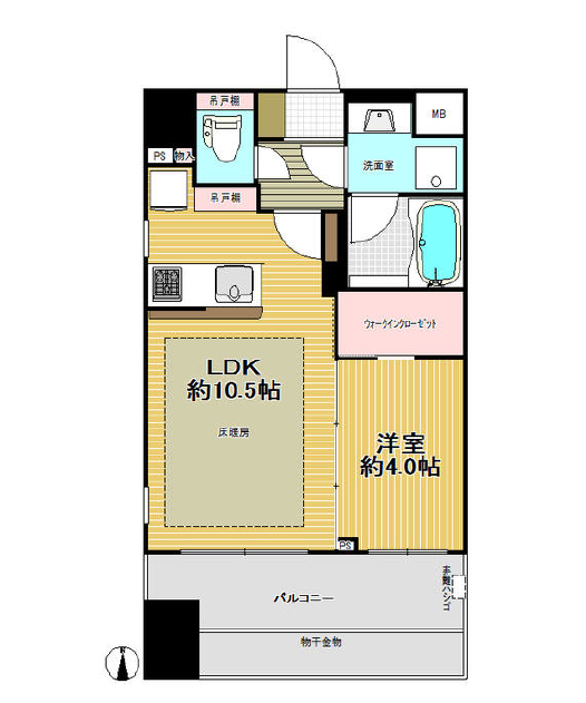 シティインデックス秋葉原　201号室　間取り