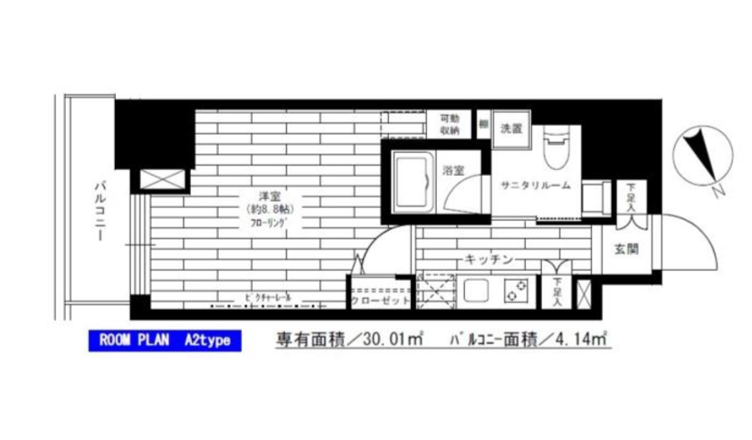 グランドコンシェルジュ六本木　1507号室　間取り