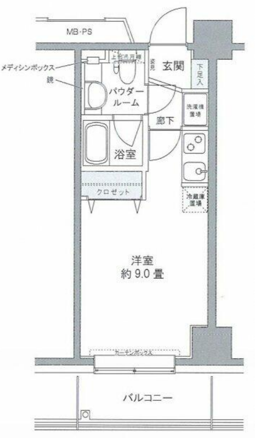 プライムアーバン豊洲　412号室　間取り
