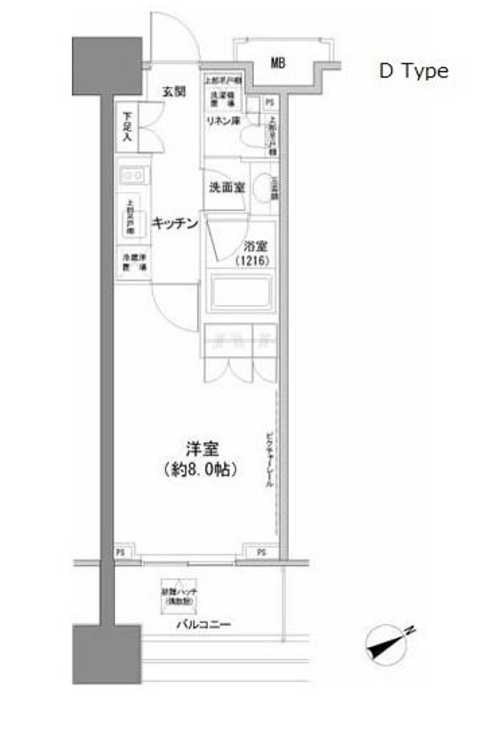 パークハビオ西新宿　904号室　間取り