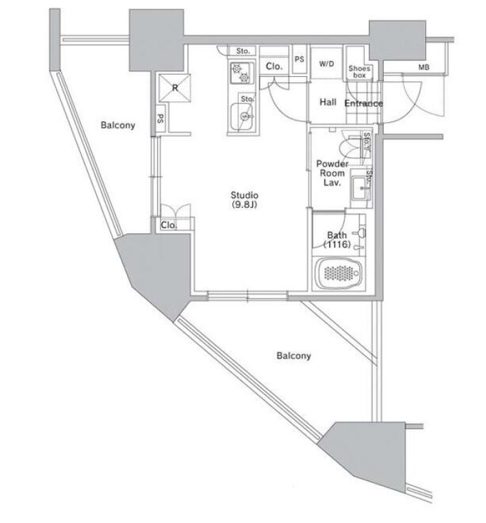 コンフォリア渋谷ウエスト　203号室　間取り