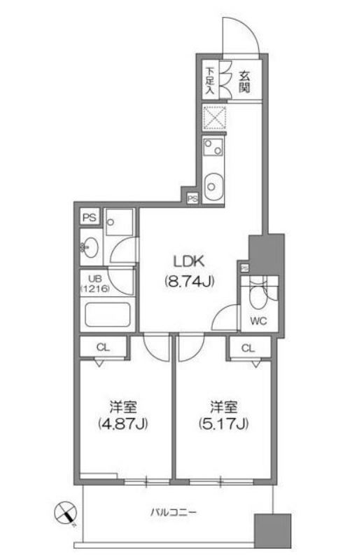 ルクレ新川レジデンス　904号室　間取り