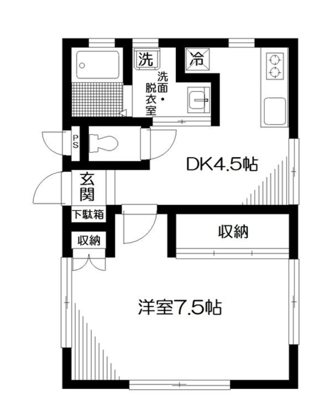 ストーン目黒　102号室　間取り