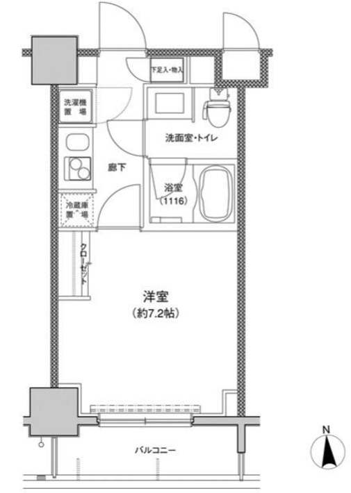 東急セットアップレジデンス恵比寿　704号室　間取り
