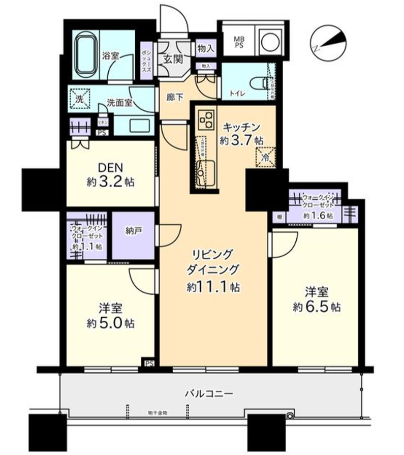 ザ・パークハウス西新宿タワー60　3408号室　間取り
