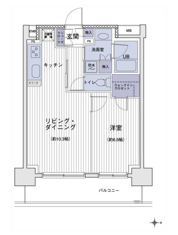 エスティメゾン大島　1109号室　間取り