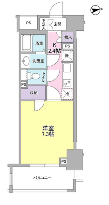 レキシントン・スクエア新宿御苑　804号室　間取り