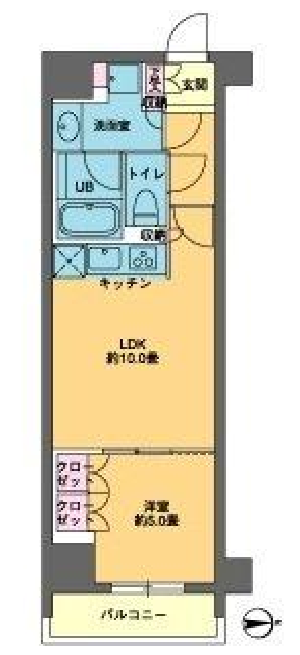 カスタリア東日本橋　306号室　間取り