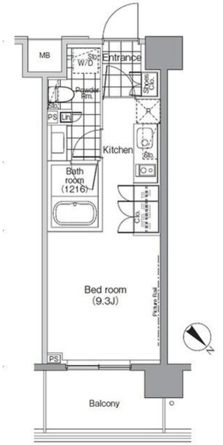 パークハビオ赤坂　304号室　間取り