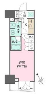 ルフォンプログレ四谷　905号室　間取り
