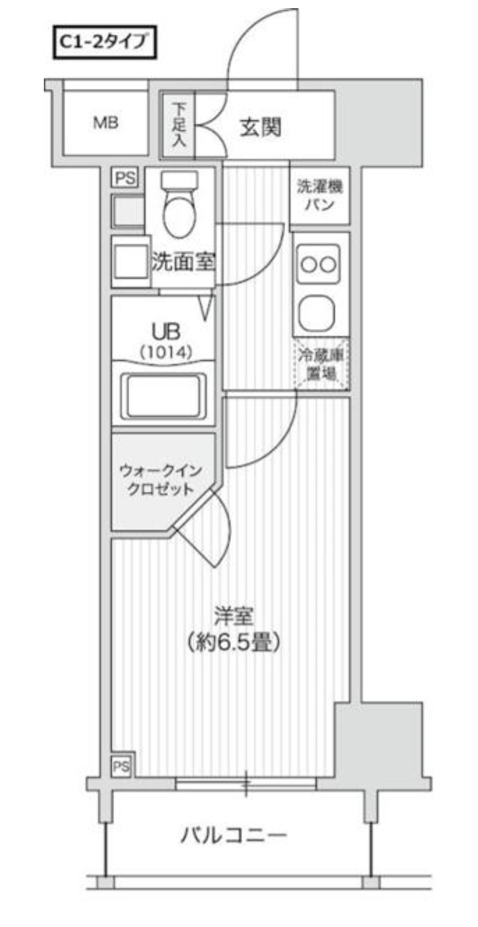レジディア笹塚２　1504号室　間取り
