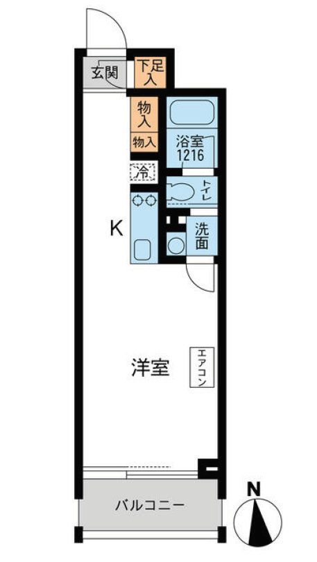 アーデン芝公園　504号室　間取り