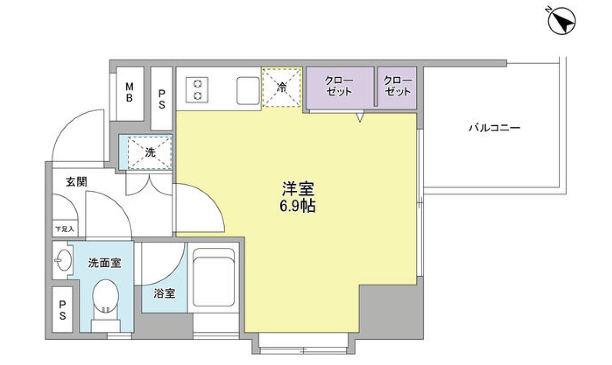 リバーレ月島　607号室　間取り
