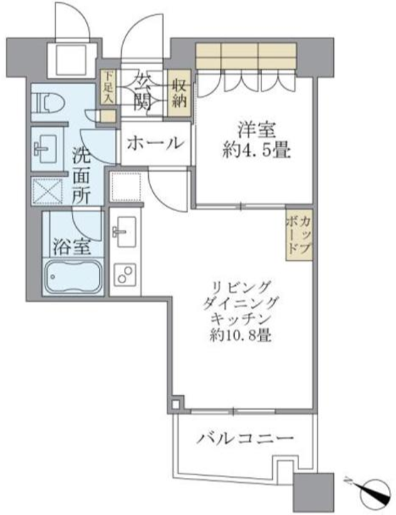 パークコート赤坂ザ・タワー　612号室　間取り