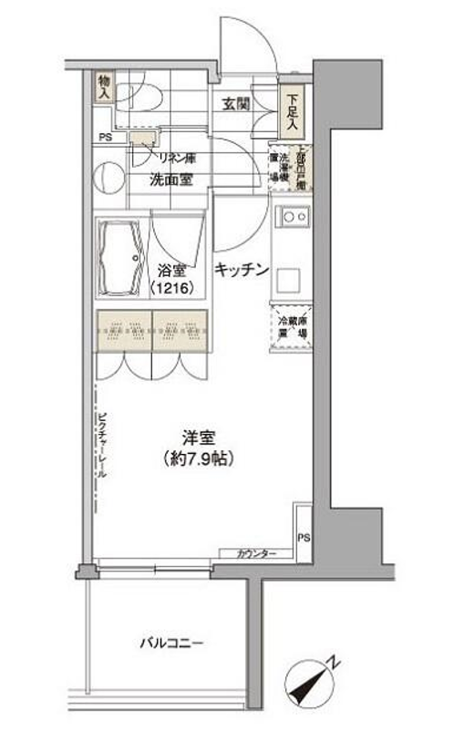 パークハビオ渋谷　211号室　間取り