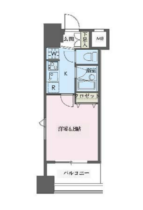 ドゥーエ新川　1008号室　間取り
