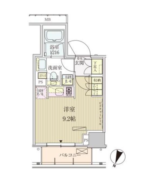 パークアクシス赤坂見附　1007号室　間取り