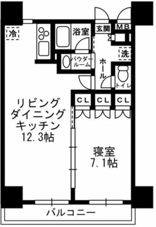 レジディア月島3　402号室　間取り