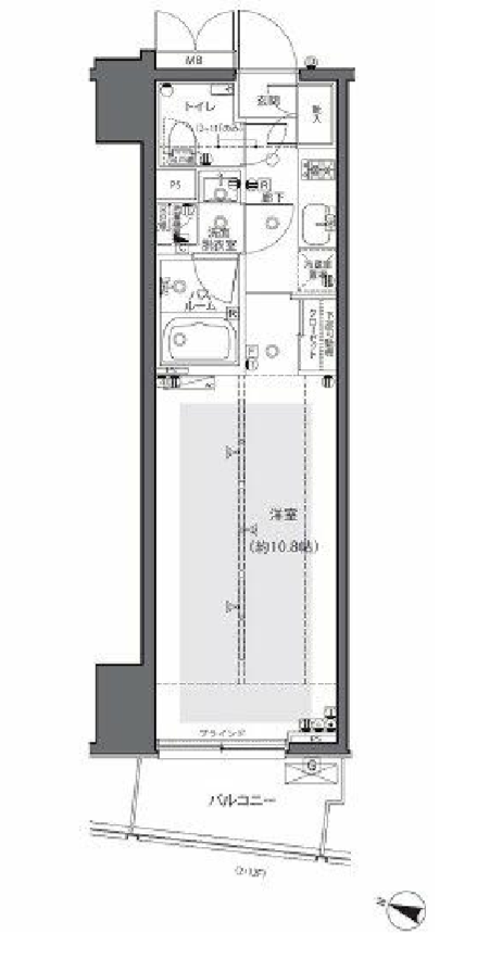 ズーム都庁前　604号室　間取り