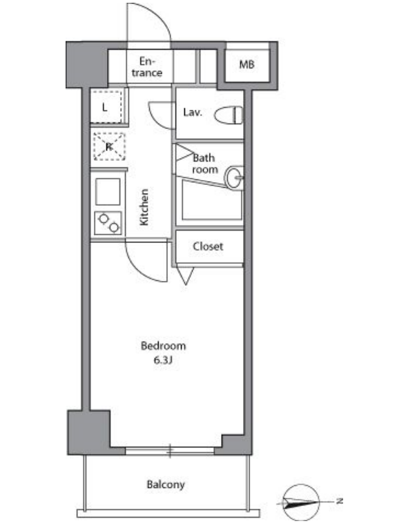 レジディア上落合　107号室　間取り