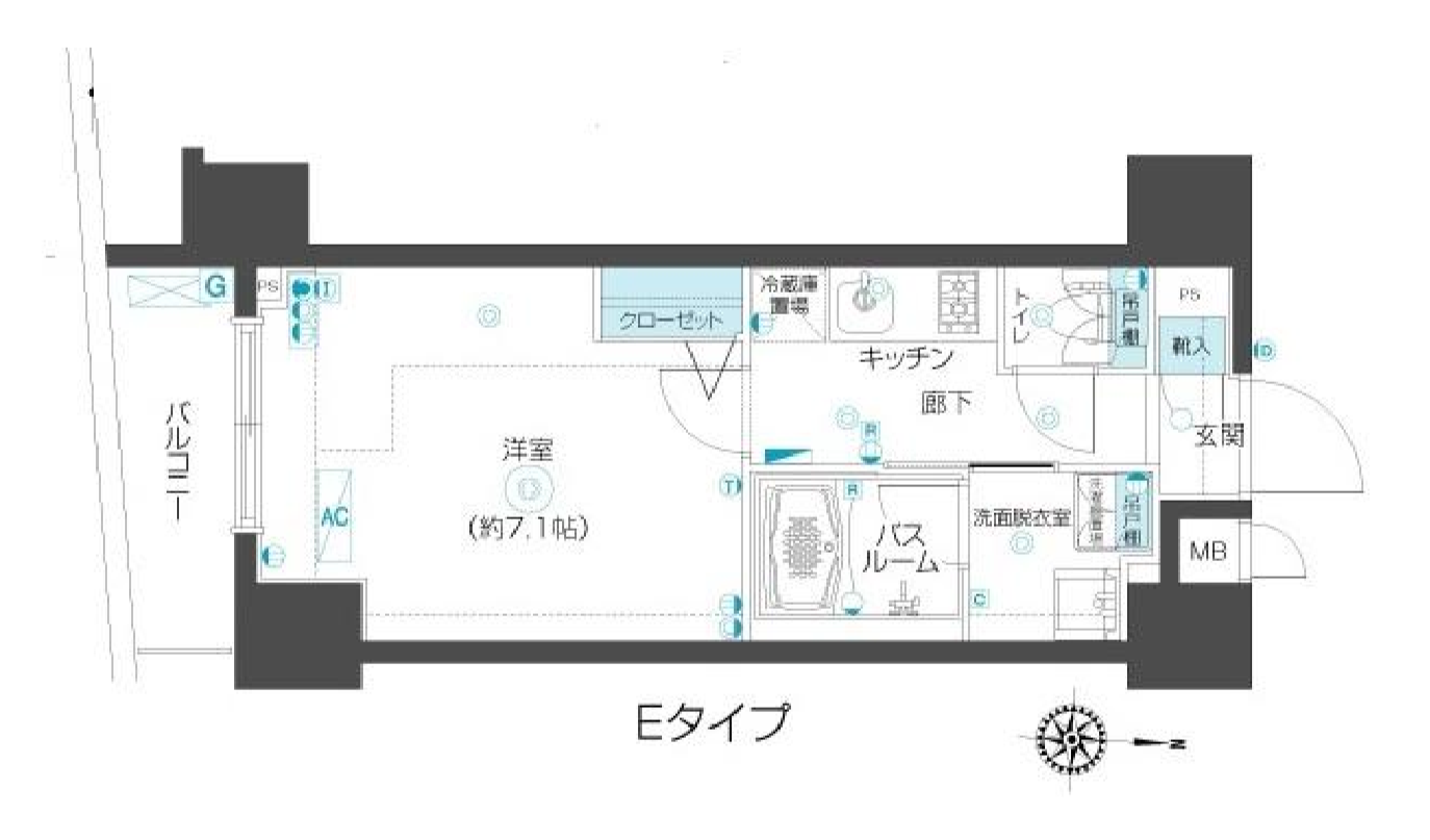 フェニックス市谷本村町　305号室　間取り
