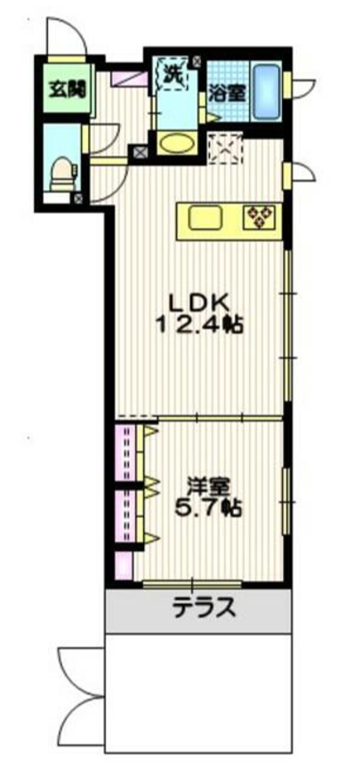 朝日リゾート　101号室　間取り