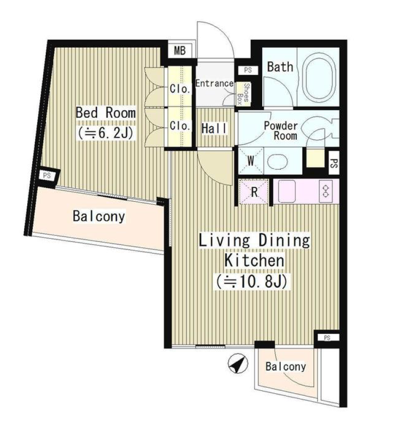 ル・シヤージュ神宮前　207号室　間取り
