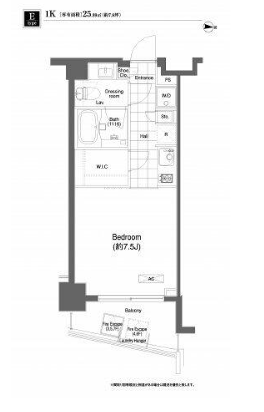 プライムアーバン目黒大橋ヒルズ　513号室　間取り