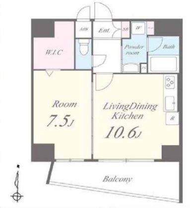 クリア岩本町　302号室　間取り