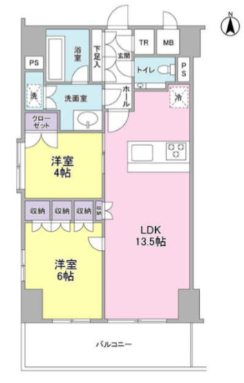 プロスペクト・グラーサ広尾　1205号室　間取り
