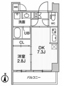 オルタナ住吉　701号室　間取り