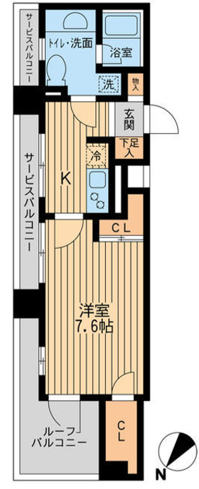 ユニフォート目黒中町　507号室　間取り