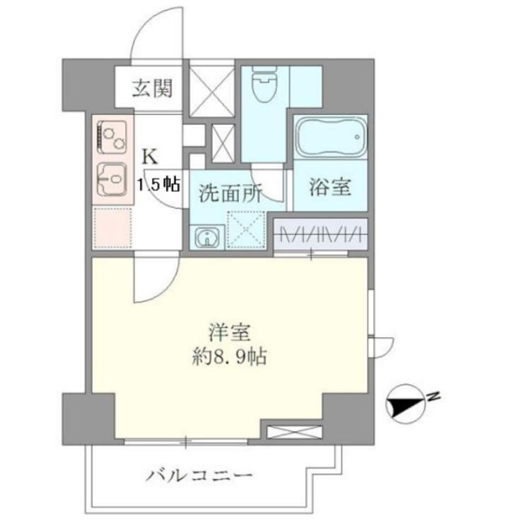 マインズ・コム白金　701号室　間取り