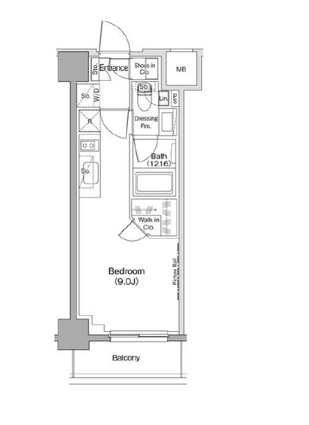 ザ・パークハビオ西大井　207号室　間取り