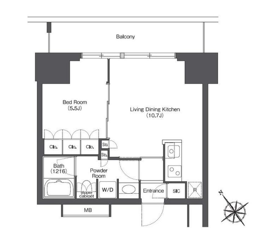 東京ポートシティ竹芝　レジデンスタワー　1311号室　間取り