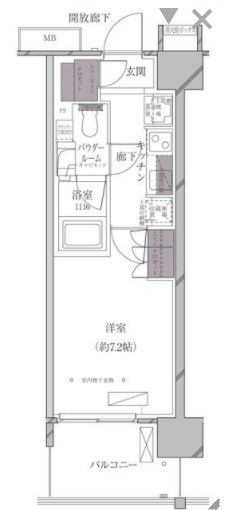 A-standard芝浦　806号室　間取り
