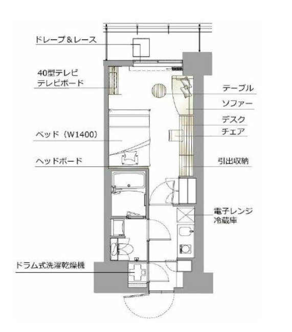 レックスガーデン神楽坂北町　406号室　間取り