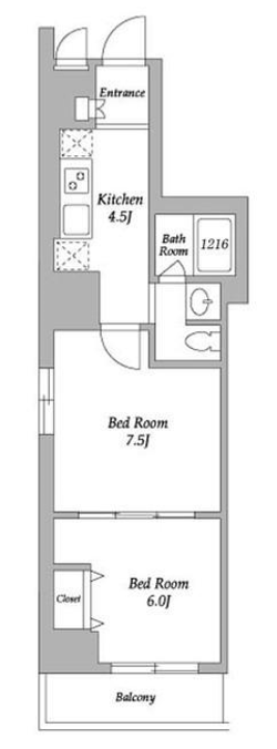 エスティメゾン東新宿　101号室　間取り