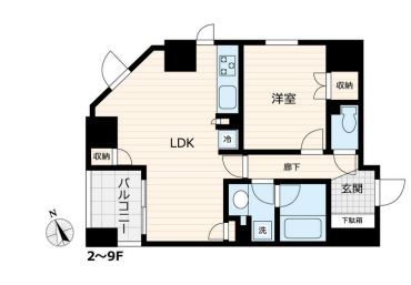 VORT銀座レジデンス2　1002号室　間取り
