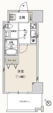 プライマル月島　402号室　間取り