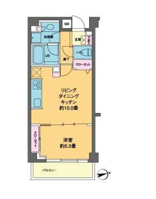 カスタリア高輪台２　405号室　間取り
