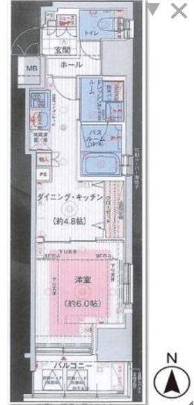 エステムプラザ芝公園　4F号室　間取り