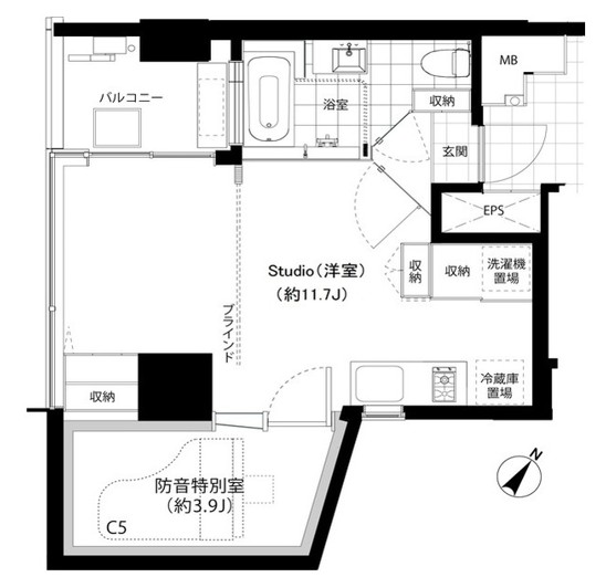 SHINKA　702号室　間取り