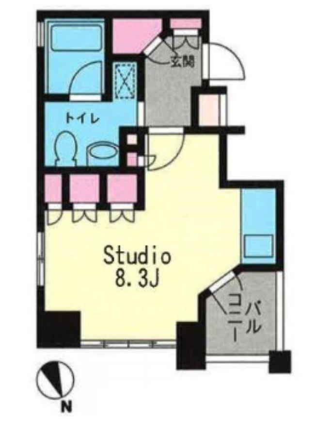 プライムアーバン恵比寿Ⅱ　303号室　間取り