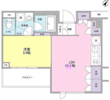 スタイリオ中延Ⅱウエスト　101号室　間取り