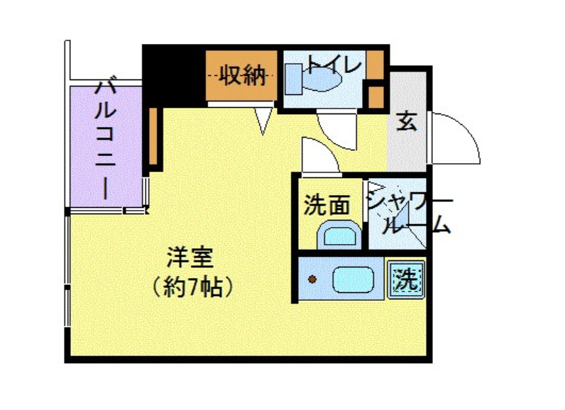 シャンブリーズ三越前　201号室　間取り