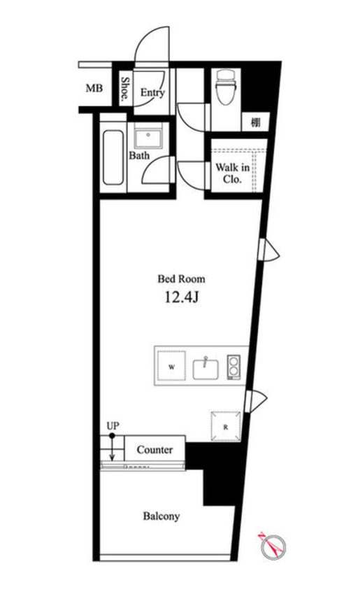 イプセ学芸大学　308号室　間取り